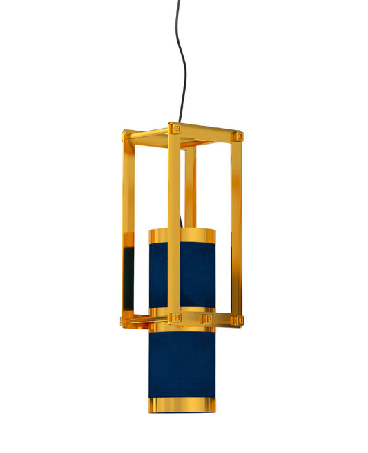 Lampadario stile industriale minimal e moderno Cylinder Blue