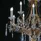 Lampadario Banci in stile classico in ferro battuto con cristalli varie forme