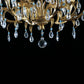 lampadario stile classico in ferro battuto con cristalli a goccia Isadora