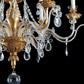 Classic luxury chandelier in wrought iron and clear crystals Caterina