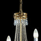Lampadario di lusso in stile classico in ferro battuto con cristalli Anna
