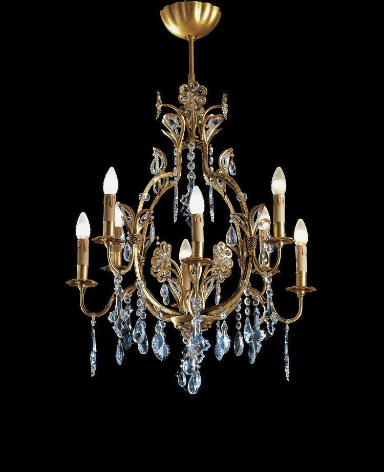 Banci chandelier in iron and crystals Gemma