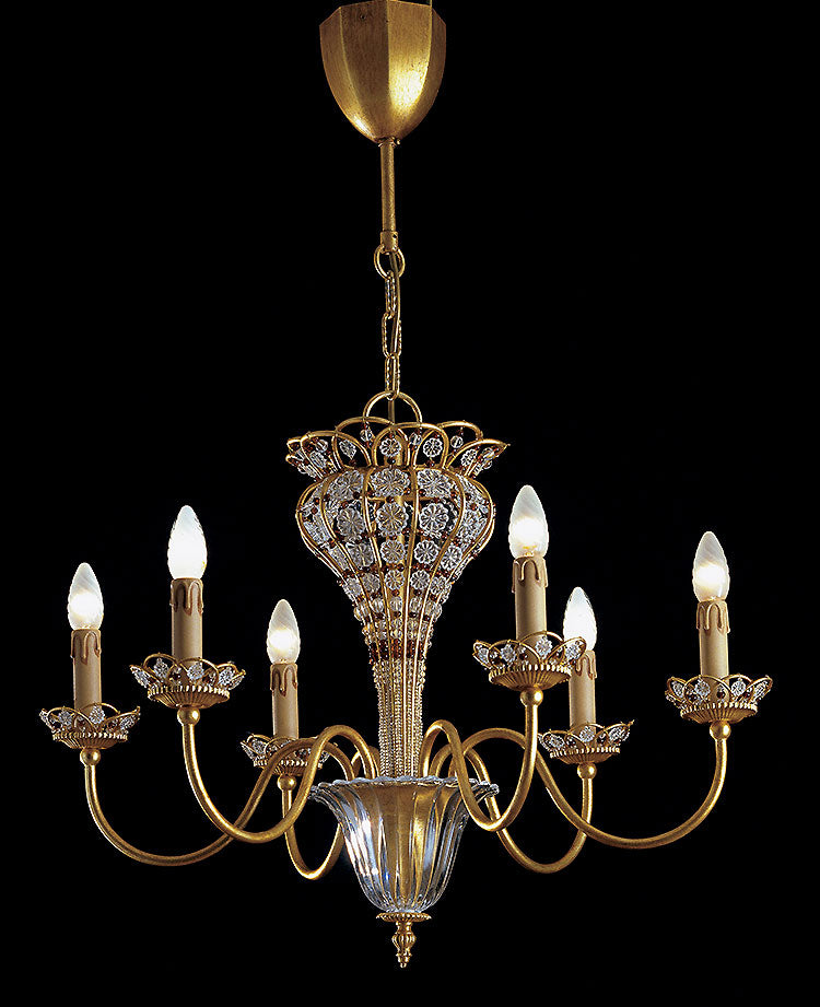 Banci Firenze chandeliers with flower crystals elegant and classic