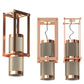 Cylinder Pink minimal and modern industrial style chandelier