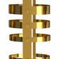lampada da terra in ferro battuto Capsule Gold con base in marmo nero